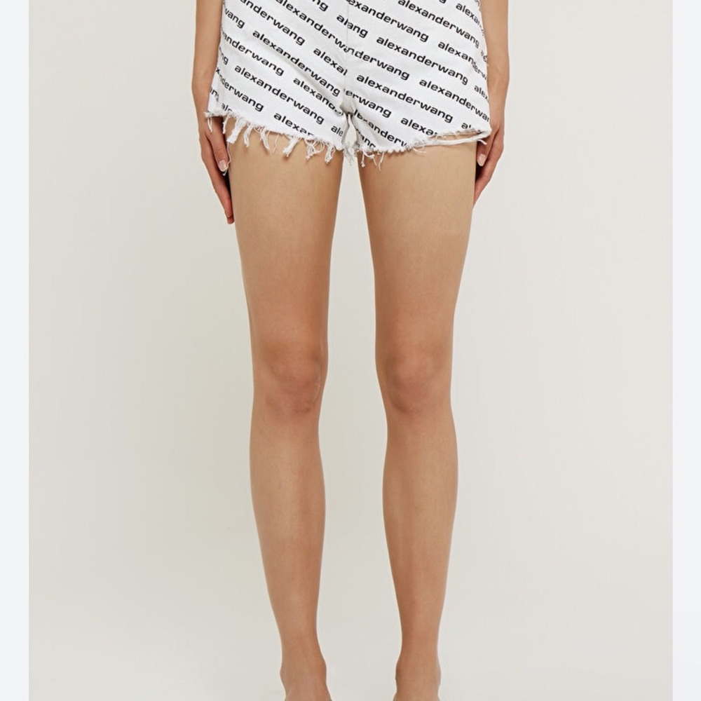 Alexander Wang All over Logo Print Shorts